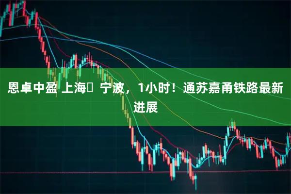恩卓中盈 上海⇌宁波，1小时！通苏嘉甬铁路最新进展
